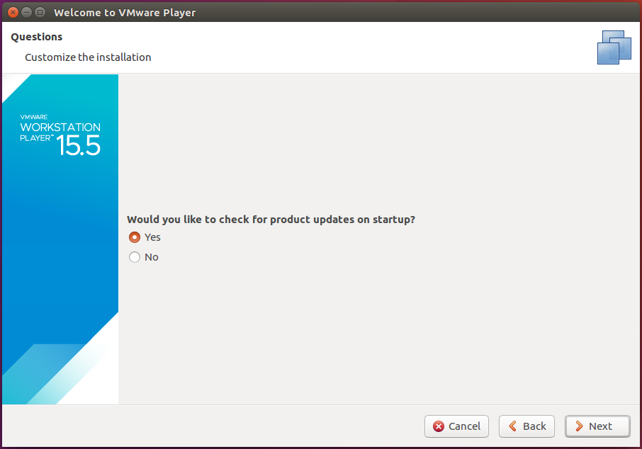 vmware workstation player install ubuntu